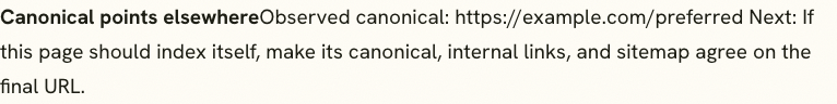 Observed canonical points elsewhere warning.