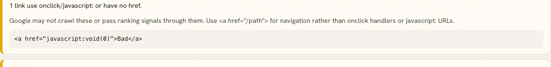 Render Gap Analyzer warning that most page content appears only after JavaScript runs.