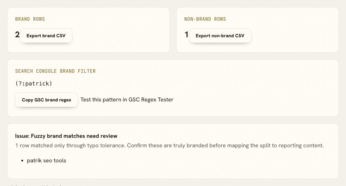 Reviewed brand classification disagreement.